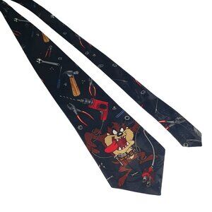 Looney Tunes Neck Tie Taz Cartoon Character Power Tools Fun Design Novelty Gift